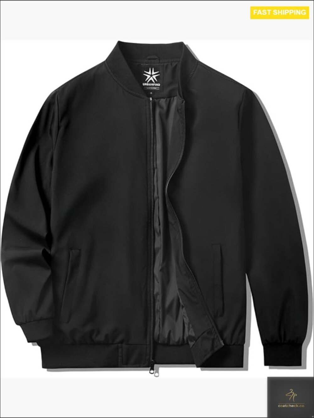 Men's Bomber Jacket Lightweight Classic Casual Zip Front Windbreaker Spring Coat